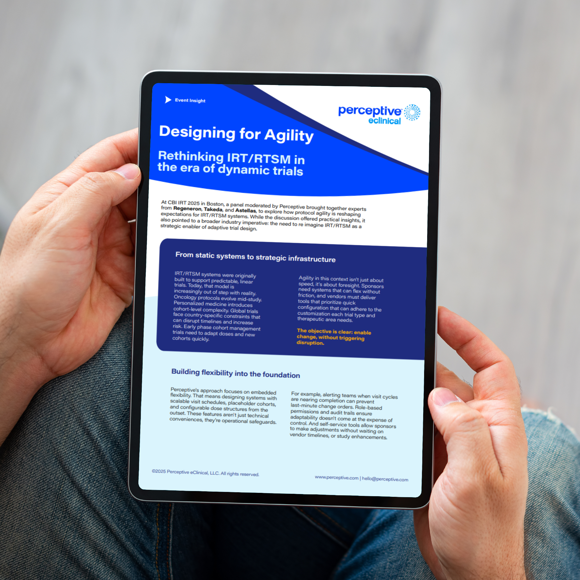 Designing IRT/RTSM for Agility